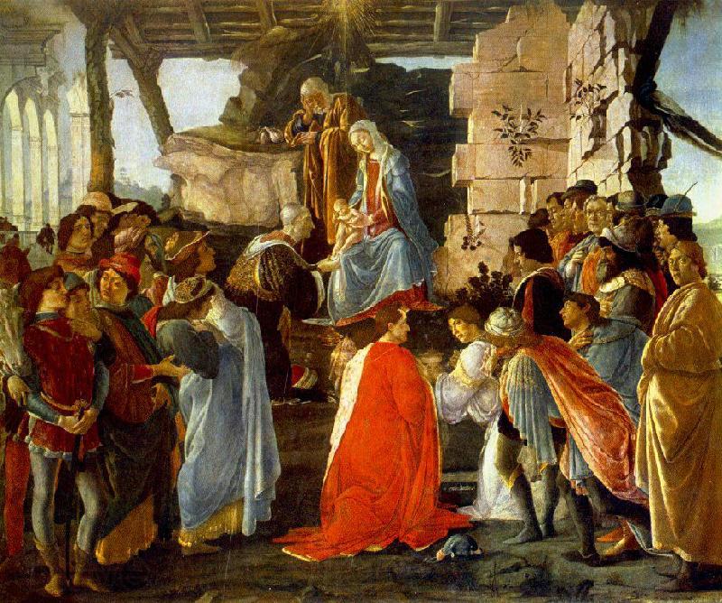 BOTTICELLI, Sandro The Adoration of the Magi  dfg Spain oil painting art